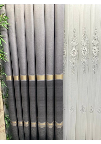 Nivemeshome Deniz FT614177 V-5403 Gümüş 1/3 Sık Pileli Fon Perde Apm modelleri