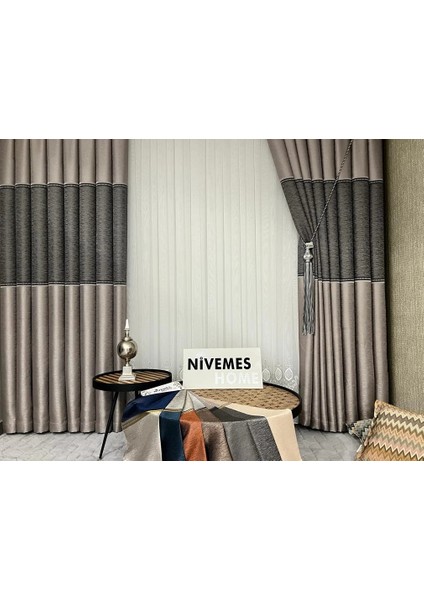 Nivemeshome Hayallife Okyanus V-5412 1/3 Sık Pileli Fon Perde