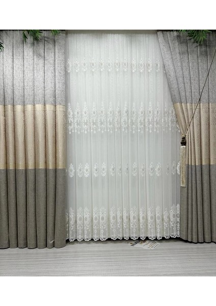 Nivemeshome Deren 2846 1/3 Sık Pileli Tül Perde Apm
