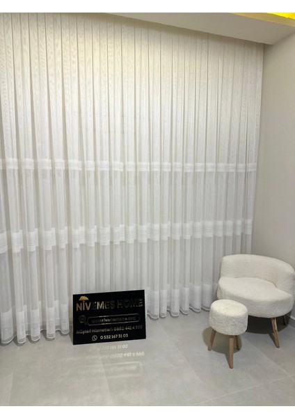 Nivemeshome Simon D813475.801 TANO-310 1/3 Sık Pileli Tül Perde Apm fiyatları