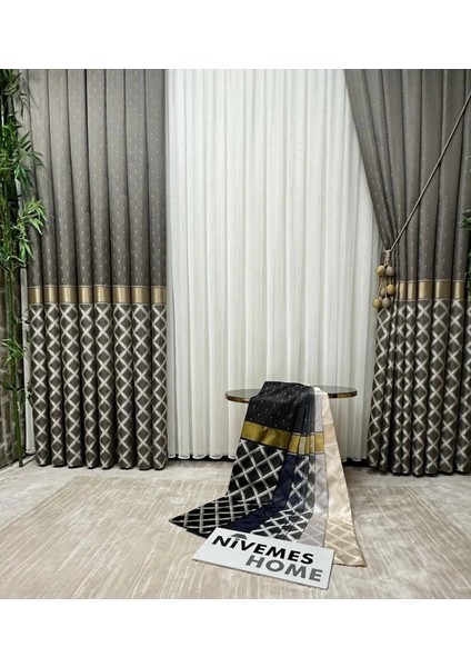 Nivemeshome Aztek 018773 1/3 Sık Pileli Tül Perde Apm