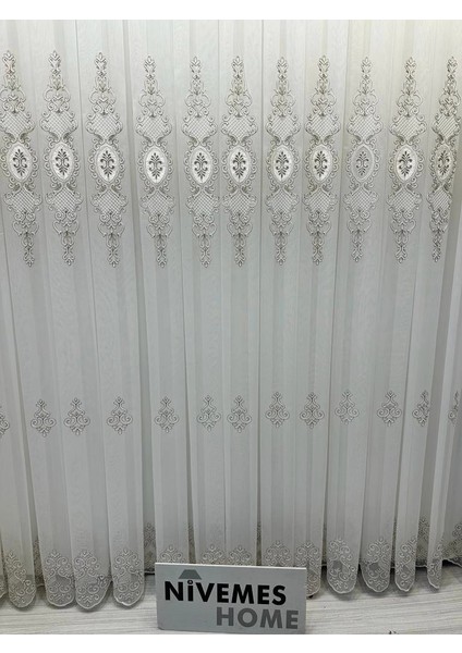 Nivemeshome Dream Gold Detaylı 1/3 Sık Pileli Tül Perde Apm fırsatları
