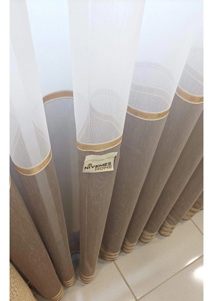 Eftelya Cappicino 1/3 Sık Pileli Tül Perde Apm fiyatları