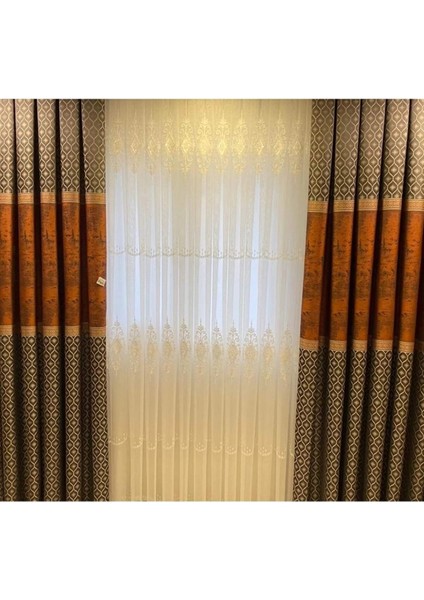 Nivemeshome Çift Nakışlı 1/3 Sık Pileli Tül Perde Apm modelleri