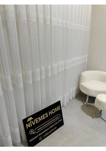 Nivemeshome Simon D813475.801 TANO-310 1/3 Sık Pileli Tül Perde Apm indirimleri