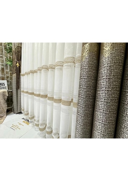 Nivemeshome Gardenya 1/3 Sık Pileli Tül Perde Apm fırsatları