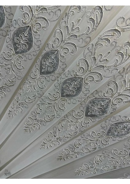 Nivemeshome Uranyum V-6113 Gümüş Detaylı 1/3 Sık Pileli Tül Perde Apm modelleri