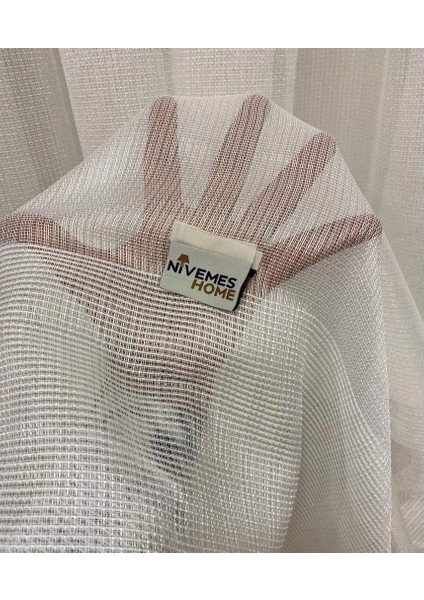 Nivemeshome Kare Desen 1/3 Sık Pileli Modern Tül Perde Apm fiyatları