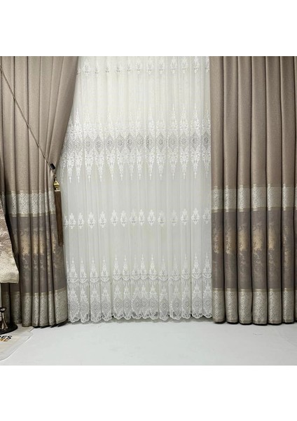 Nivemeshome Lines 1/3 Sık Pileli Tül Perde