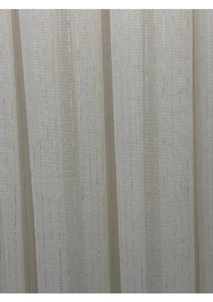 Nivemeshome Elegans Gold Çizgili 1/3 Sık Pileli Tül Perde Apm indirimleri