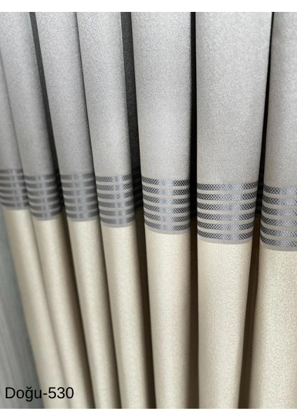 Nivemeshome Doğu Vizon FT671536 V-530 1/3 Sık Pileli Fon Perde Apm