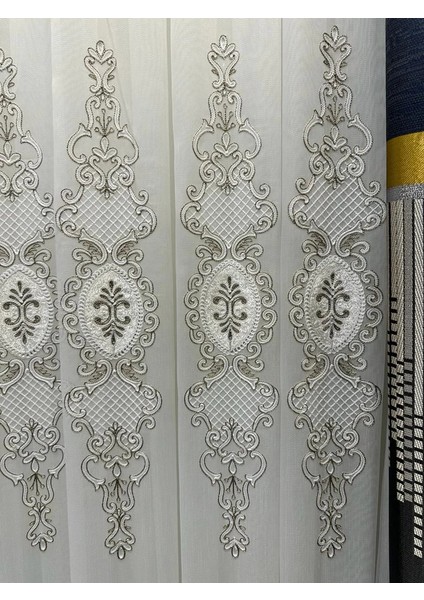 Nivemeshome Dream Gold Detaylı 1/3 Sık Pileli Tül Perde Apm modelleri