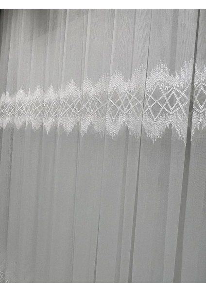 Nivemeshome Titanum Nakışlı Krem H5444 Tm 1/3 Sık Pile Tül Perde Apm fiyatları