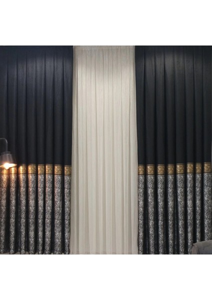 Nivemeshome Valda Kare Desenli 1/3 Sık Pile Tül Perde Apm fiyatları