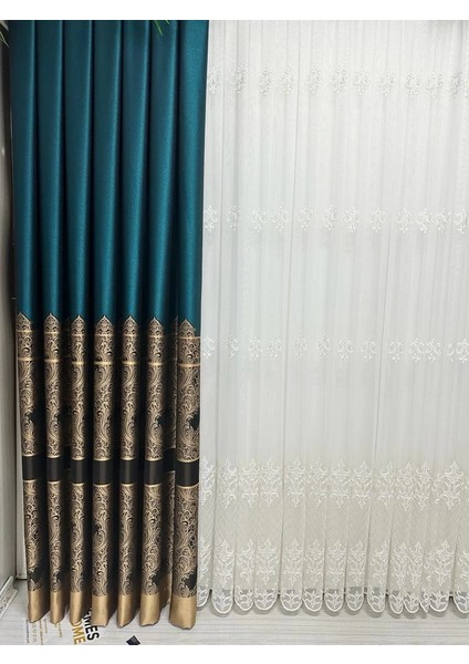 Nivemeshome Gönen Zümrüt Yeşili 671539 V-901 1/3 Sık Pileli Fon Perde Apm fırsatları