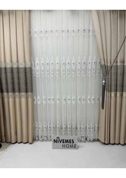 Nivemeshome Libra 1/3 Sık Pileli Tül Perde Apm