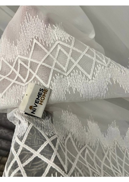 Nivemeshome Titanum Nakışlı Krem H5444 Tm 1/3 Sık Pile Tül Perde Apm modelleri