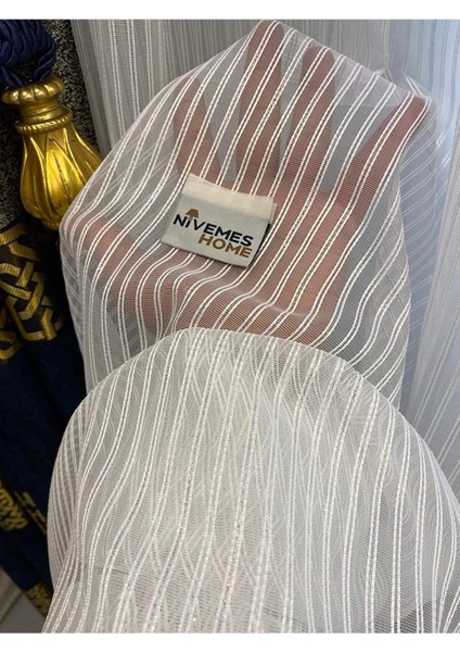 Nivemeshome Fitilli Simli 1/3 Sık Pileli Tül Perde Apm fırsatları