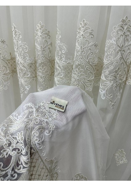 Nivemeshome Begonvil Keten 2772 1/3 Sık Pileli Tül Perde Apm fiyatları