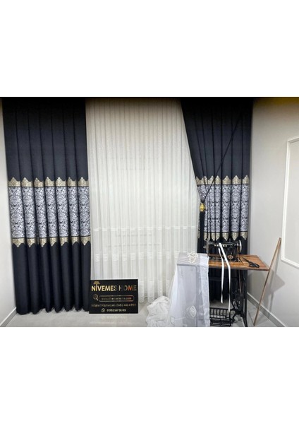 Nivemeshome Eymes 1/3 Sık Pileli Tül Perde Apm
