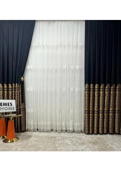 Nivemeshome Bohem 1/3 Sık Pileli Tül Perde Apm