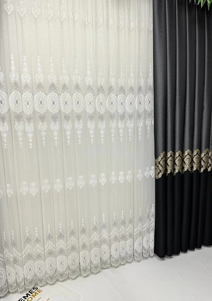 Nivemeshome Foldet 2811 1/3 Sık Pileli Tül Perde Apm fırsatları