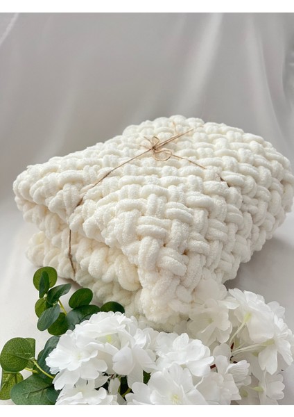 Puffy Krem Bebek Battaniyesi Yumuşak Dokulu