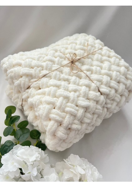 Puffy Krem Bebek Battaniyesi Yumuşak Dokulu