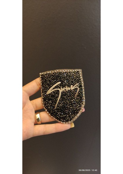 Ütü Ile Yapışan Çelik Yazılı Boncuk Işleme Arma Cep Arma 8x6 cm modelleri