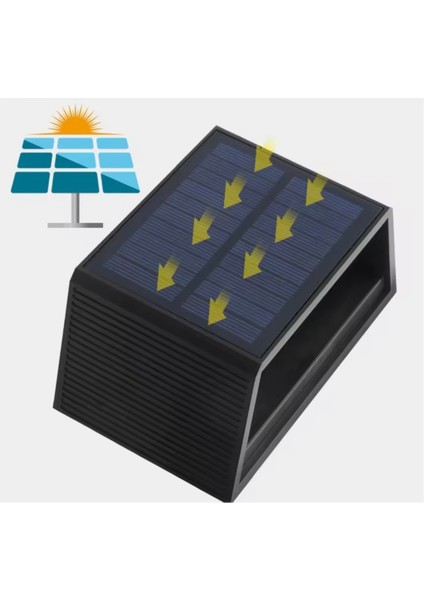 Güneş Enerjili Çift Yönlü Duvar Lambası - Bahçe ve Dış Mekan Aydınlatması modelleri
