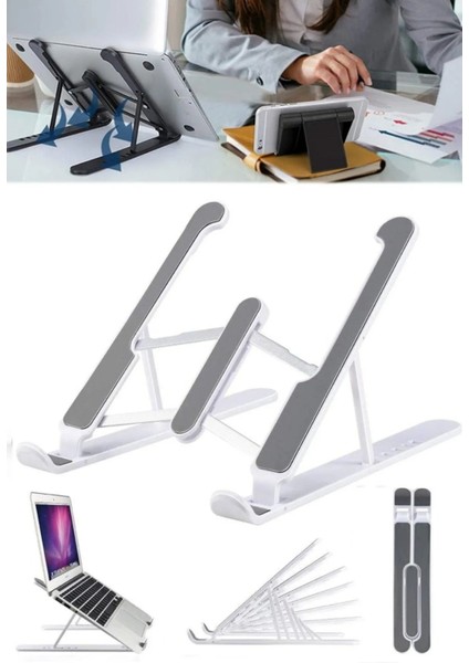 Dik Duruş Laptop Tablet Stand Yükseklik Ayarlı Plastik