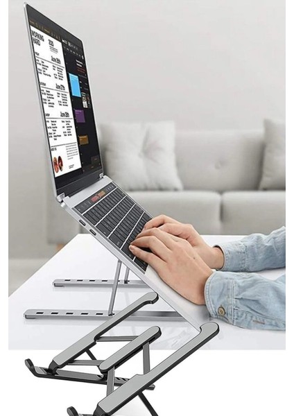 Dik Duruş Laptop Tablet Stand Yükseklik Ayarlı Plastik modelleri