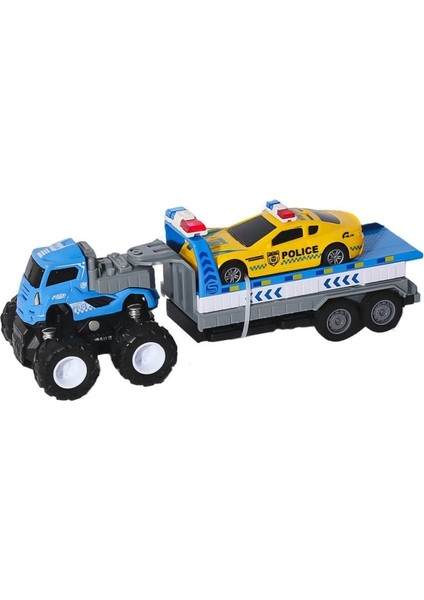 Bfs KLX600-361 Sürtmeli Die Cast 4x4 Polis Arabası Taşıyıcılı -Vardem modelleri