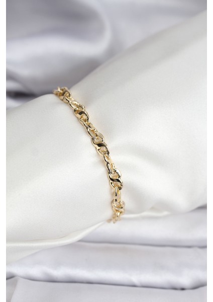 14K Gold Renk Kaplama Zincir Model cm Kadın Bileklik
