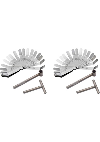 6 Pcs Motor Valf Vidası Ayarlama Spanner Alet Valf Boşluğu Ayar Araçları + Feeler Gauge 0 005 - 0 020 Inç (Yurt Dışından)