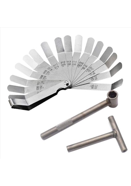 6 Pcs Motor Valf Vidası Ayarlama Spanner Alet Valf Boşluğu Ayar Araçları + Feeler Gauge 0 005 - 0 020 Inç (Yurt Dışından) fiyatları