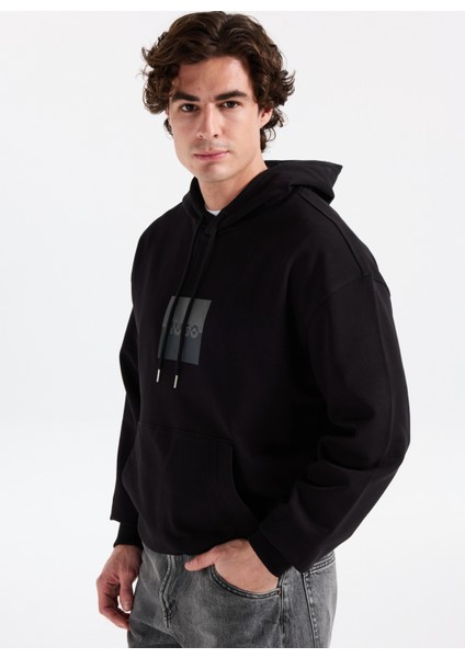 Kapüşon Yaka Siyah Erkek Sweatshırt 50542787_DUSPLITER modelleri