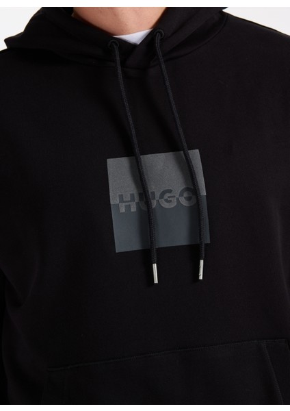 Kapüşon Yaka Siyah Erkek Sweatshırt 50542787_DUSPLITER fırsatları