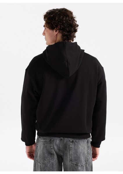 Kapüşon Yaka Siyah Erkek Sweatshırt 50542787_DUSPLITER indirimleri