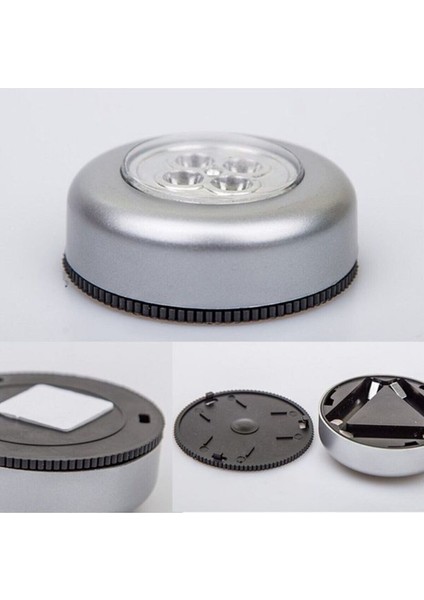 Kablosuz Spot Pilli Dokunmatik LED Lamba 3 Ledli Dolap Lambası