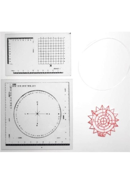 Minkale Harita Ölçüm Cetveli Profesyonel Set