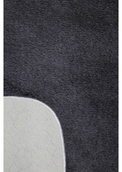 Antrasıt Banyo Halısı Peluş Post Halı Klozet 2 Li Takımı 80X120 + 80X60 fırsatları