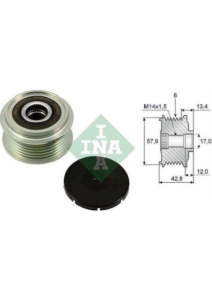 Alternatör Kasnağı Toyota Auris 1.4 D-4d Corolla