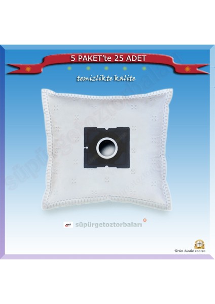 25 Adet Süpürge Toz Torbası, Uyumlu ve Dayanıklı, Beyaz Renk