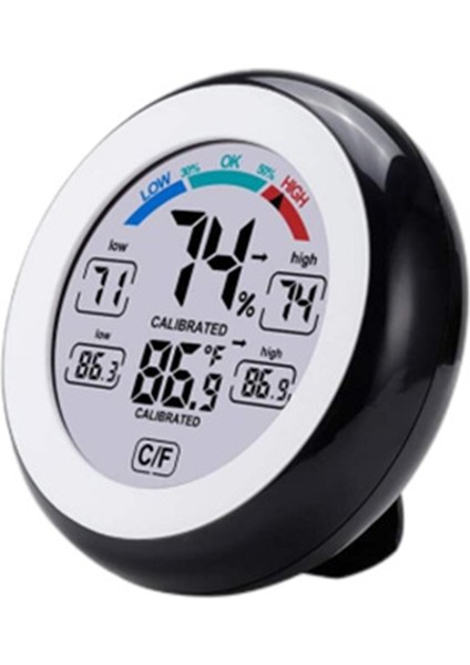 Dijital Monitör Higrometre Termometre Kapalı Oda Ev Sıcaklığı Nem Monitörü Ev Ofisi Bebek Odası Siyah (Yurt Dışından)