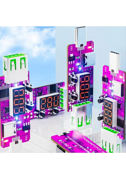 Yeni Pd3.1 28V Hızlı Şarj Tetikleyicisi Otomatik Dijital Ekran Voltaj Ölçer Ampermetre Voltaj Akım Dedektör Kartı (Yurt Dışından)