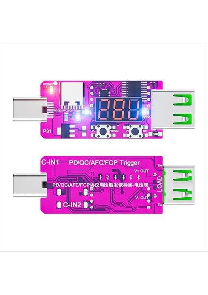 Yeni Pd3.1 28V Hızlı Şarj Tetikleyicisi Otomatik Dijital Ekran Voltaj Ölçer Ampermetre Voltaj Akım Dedektör Kartı (Yurt Dışından) indirimleri