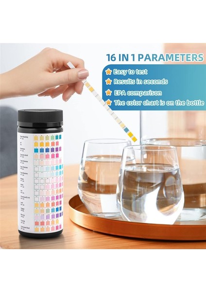 Içme Suyu Testi Kiti Şeridi - Musluk Kuyu Su, Sıcak Küvet Test Şeridi, Spa Test Şeridi, Havuz Test Şeridi Için 17 Içinde Su Testi (Yurt Dışından) fırsatları
