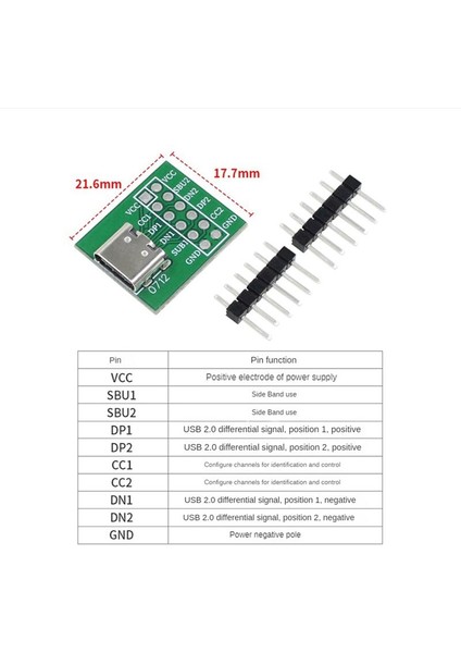 Type-C USB Transfer Pin Test Kartı Type-C Dişi Adaptör Kartı Modülü (Yurt Dışından) fiyatları