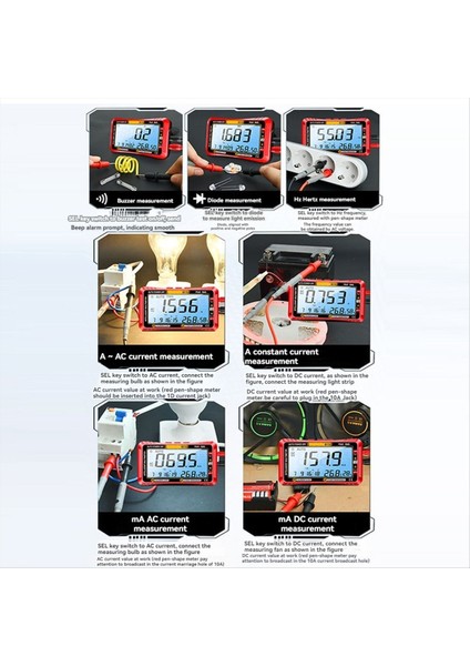 613SMART Multimetre Gerçek Zamanlı Güç Kalan Ölçüm Test Cihazı Ac/dc Ammetre Voltmetre 4000COUNT Dijital Multimetro Testtool, A (Yurt Dışından) modelleri